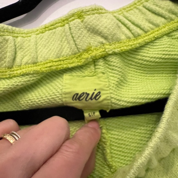 Aerie Bright Green Shorts - Picture 2 of 5